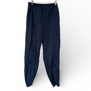 Retro Reebok Navy Blue Men's Windbreaker Pants - Size Medium